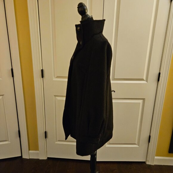 Cole Haan Black Wool Coat - Picture 5 of 9
